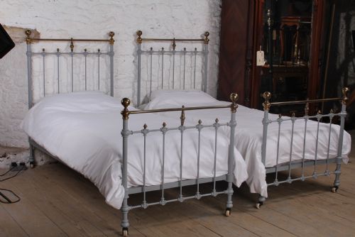 fig 1. Gorgeous pair of French classic brass and iron singles