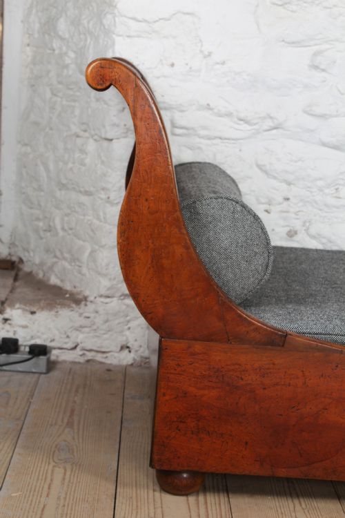 fig 2. Very attractive French mahogany Lit Bateau day bed