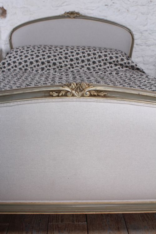 fig 1. Absolutely lovely French king size newly upholstered bed