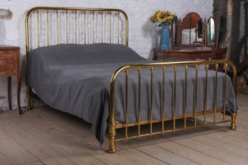 Fashionable French All Brass European King Size Bed