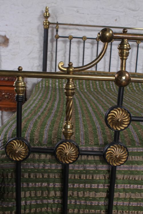 fig 3. Truly magnificent king size Victorian brass and iron bed