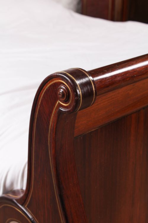 fig 2. Beautiful mahogany king size Lit Bateau bed