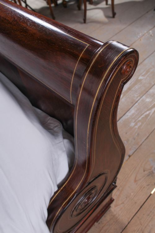 fig 3. Beautiful mahogany king size Lit Bateau bed