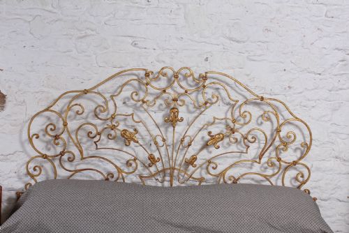 fig 1. Beautiful Italian forged iron 6Ft super king  size bedstead