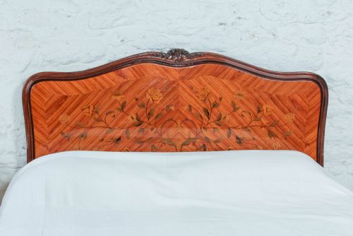 fig 1. Very individual marquetry detail Italian king size bed