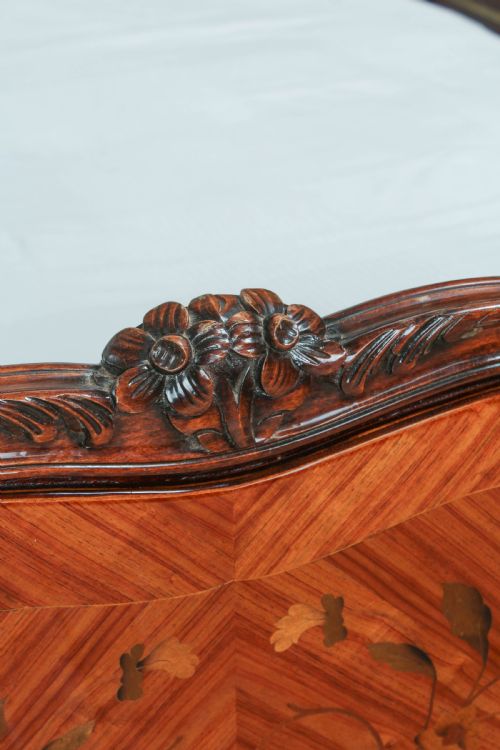fig 2. Very individual marquetry detail Italian king size bed