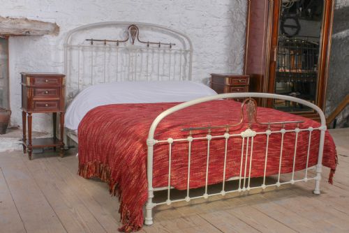 Attractive French Iron and Bras King Size Bedstead