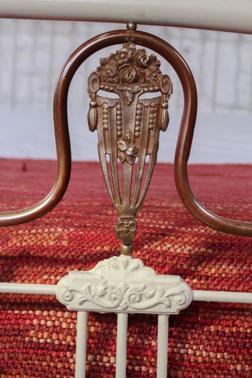 fig 1. Attractive French iron and bras king size bedstead