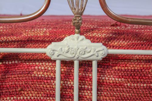 fig 2. Attractive French iron and bras king size bedstead