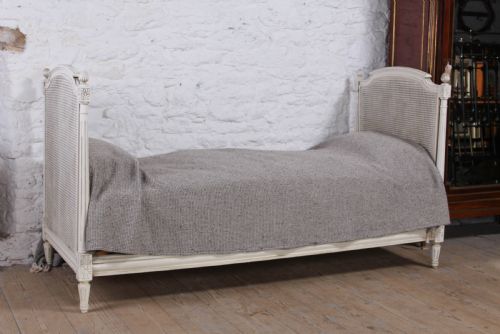 fig 1. Very nice French caned painted day bed