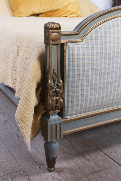 fig 1. Lovely gilded French upholstered king size bed