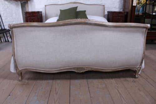 fig 2. Newly upholstered king size French Lit Bateau style bed