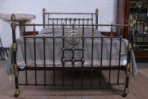 fig 2. Magnificent king size Victorian black and brass bed
