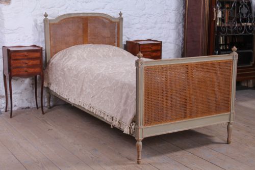 Very Nice French Single Caned Bed
