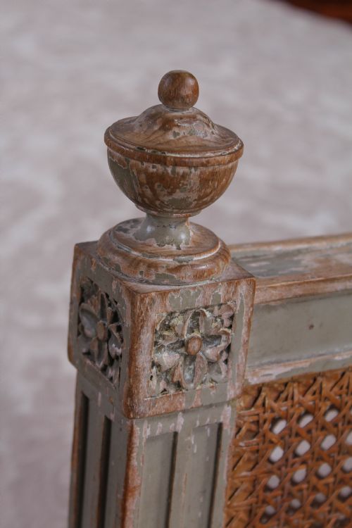 fig 1. Very nice French single caned bed