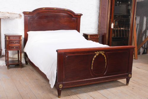 Handsome French Mahogany King Size Bed