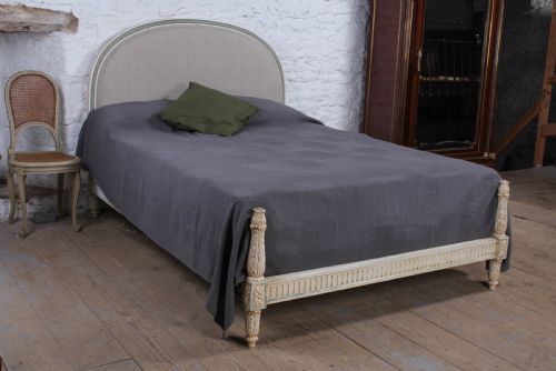 Newly Upholstered French Low End King Size Bed
