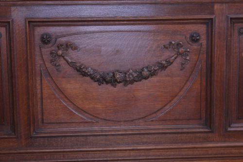 fig 3. Carved oak French gentlemans double bed 