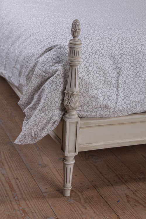 fig 1. Pair of painted single caned low end bed