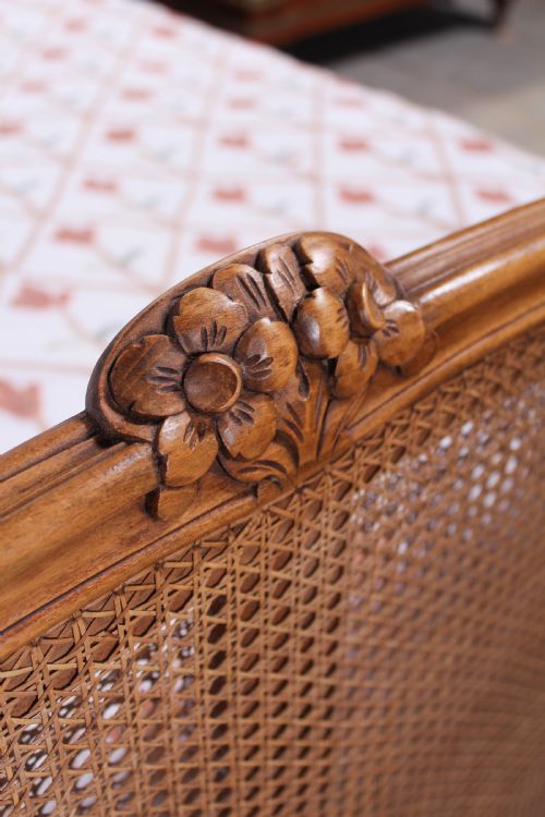 fig 2. Louis XVI style caned king size bed