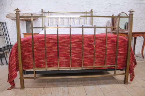 fig 1. Lovely quality Edwardian all brass kings size bed