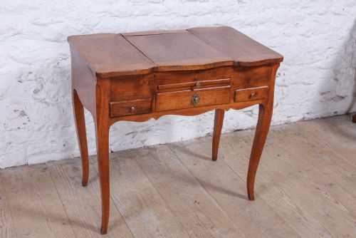 French Walnut Veneer Fold Out Dressing Table