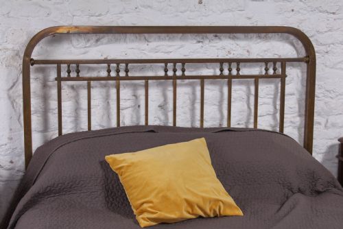 fig 3. Fashionable simple French aged brass king size bed