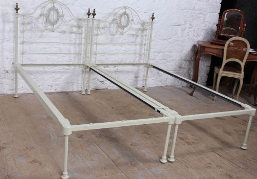 fig 1. Pretty pair of Victorian no end beds (can be joined)