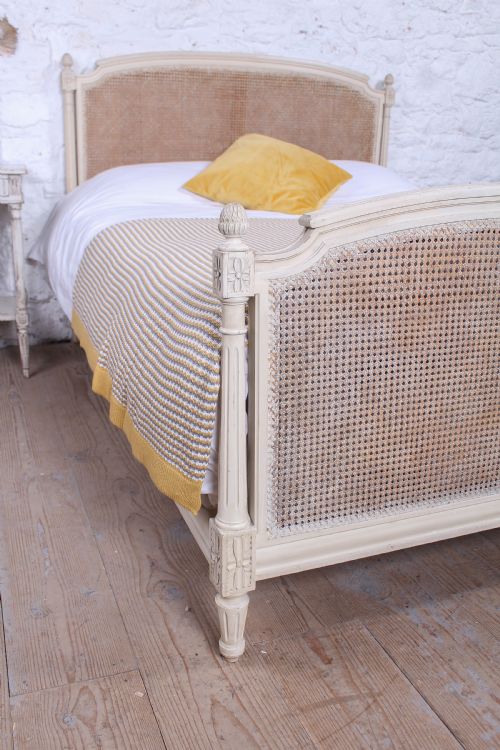 fig 1. Pretty Louis XVI style king size caned bed