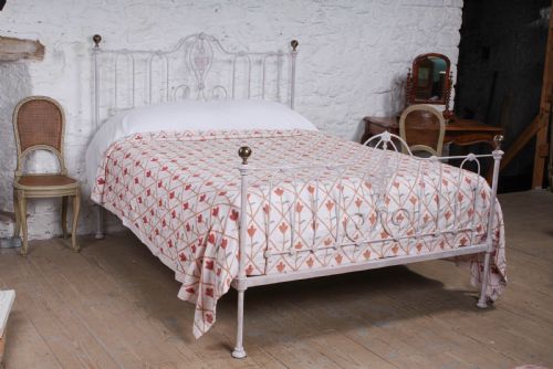 Lovely  Early Victorian Iron and Brass King Size Bed