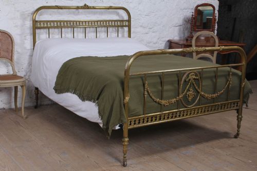 Very Pretty Individual French Double Brass Bed