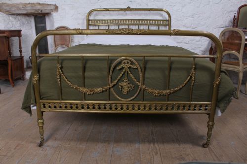 fig 3. Very pretty individual French double brass bed