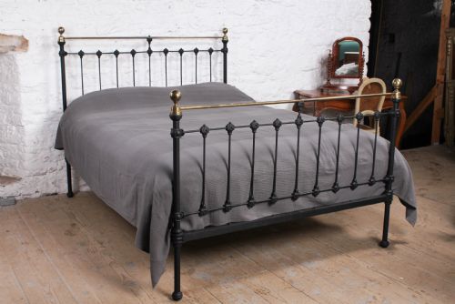 Classic Victorian King Size Brass and Iron Bed