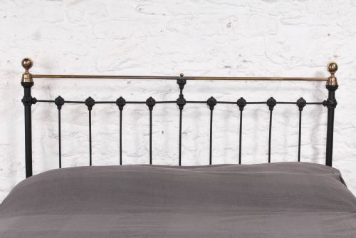 fig 1. Classic Victorian king size brass and iron bed