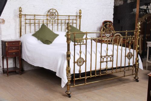Handsome Super King Size All Brass Victorian English Bed