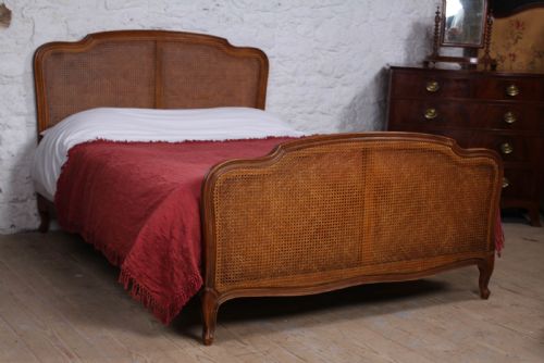Nice Simple Louis Xv Style Caned/bergere King Size Bed