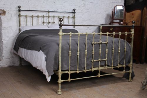 fig 1. Lovely individual Victorian brass and iron king size bed