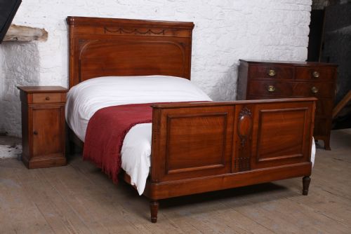 Attractive French Solid Cherry Double Bed