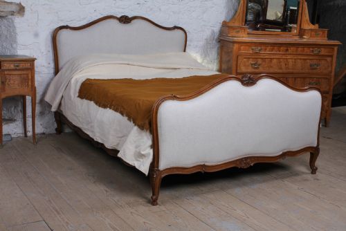 Newly Upholstered King Size Louis Xv Style Bed