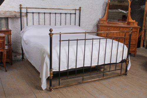 Elegant Winfield Brass and Iron Super King Size Bed