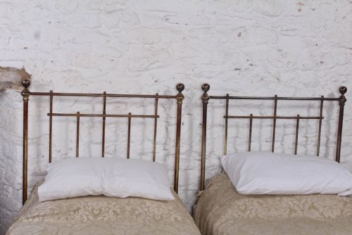 fig 1. Very nice pair of Victorian all brass single beds