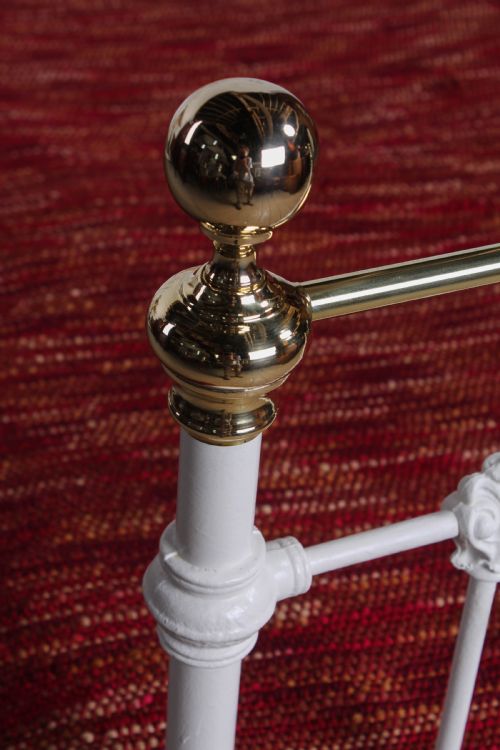 fig 1. Classic Victorian queen size brass and iron bed