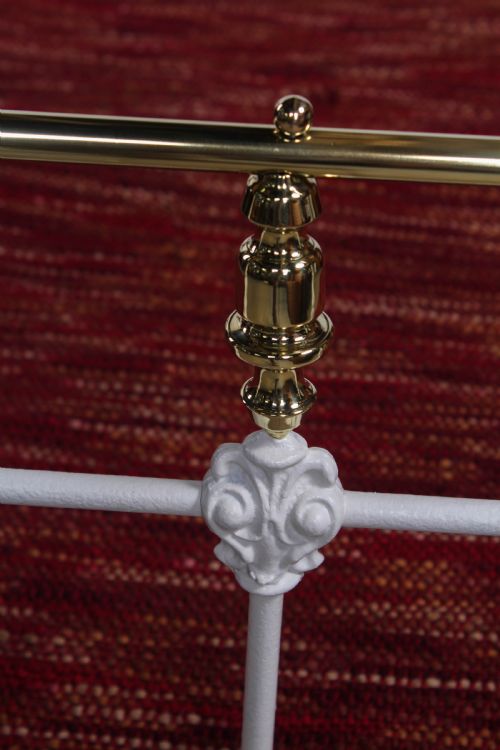 fig 2. Classic Victorian queen size brass and iron bed