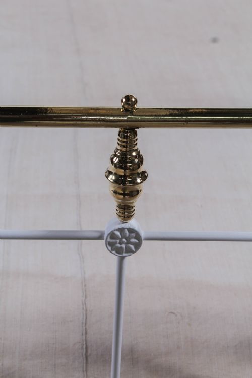 fig 2. Classic Victorian white and brass double bed