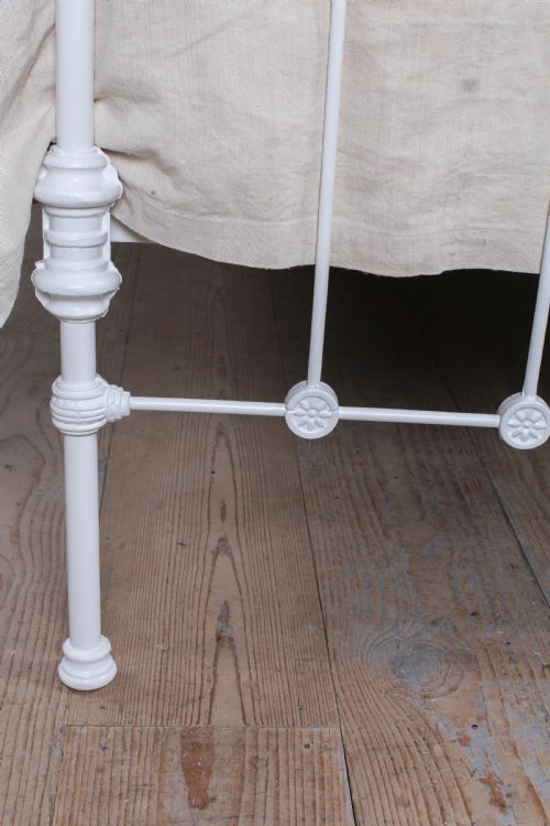 fig 3. Classic Victorian white and brass double bed