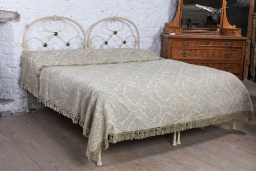 fig 1. Pretty pair of Victorian brass and iron single no end beds (can be joined)
