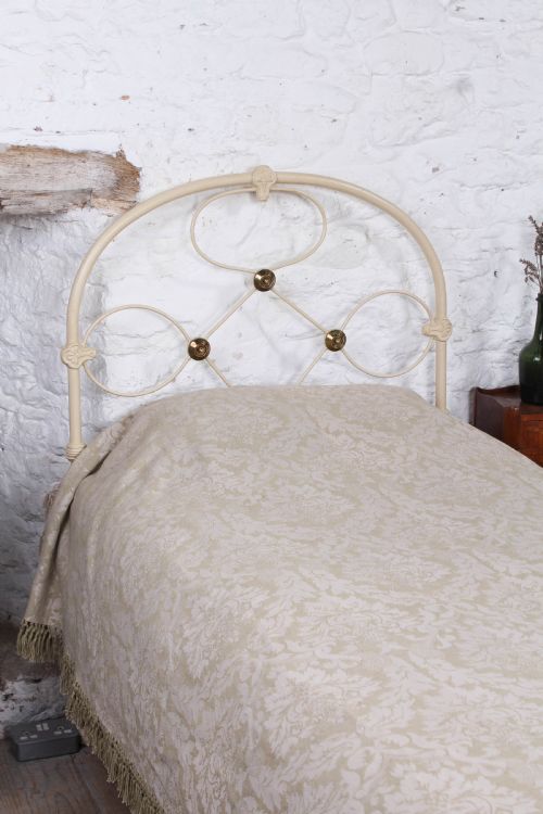fig 3. Pretty pair of Victorian brass and iron single no end beds (can be joined)