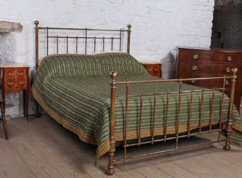 Attractive Aged All Brass Victorian King Size Bed