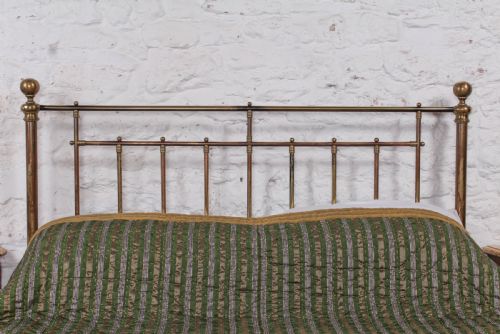 fig 2. Attractive aged all brass Victorian king size bed