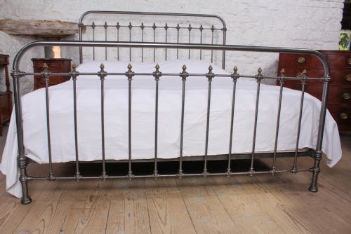fig 1. Fabulous French 6Ft super king size burnished and brass bed